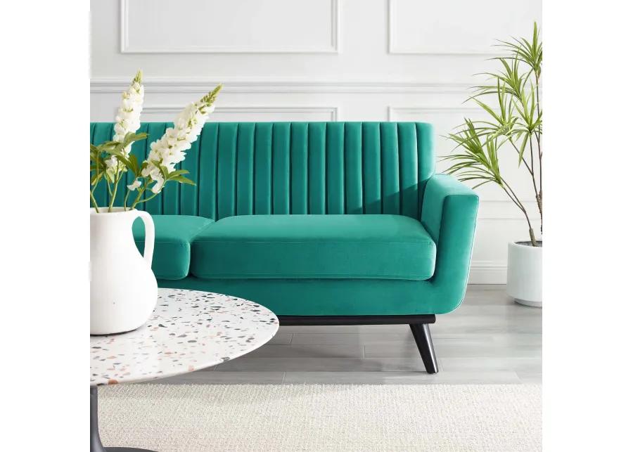 Engage Channel Tufted Performance Velvet Loveseat