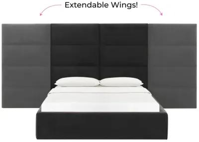 Eliana Black Velvet King Wings (Set of 2)