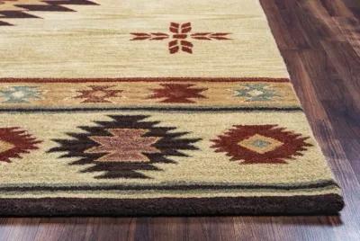 Southwest Beige Southwest/Tribal Wool 10' x 14' Rectangle Rug