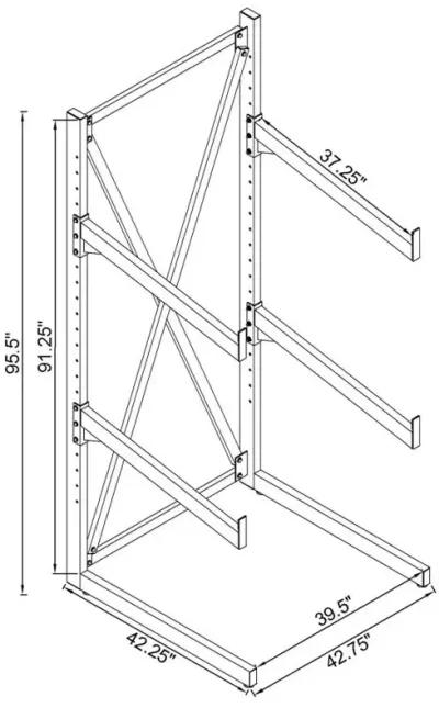 Wright 3-tier Sofa Display Rack Black