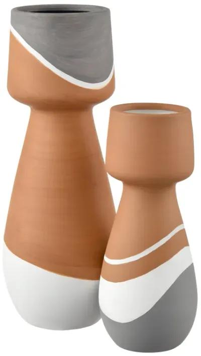 Eko Vase  -  Large Terracotta - Set of 2