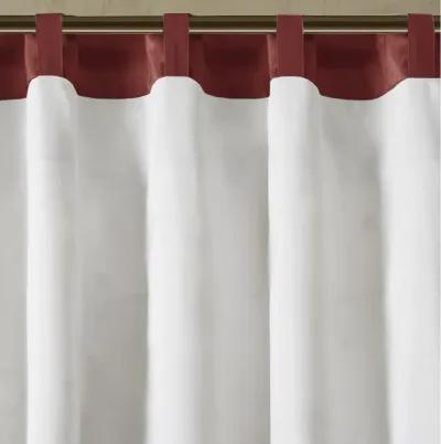 Madison Park Serene Red Embroidered Window Valance