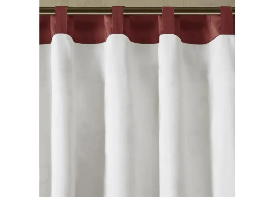 Madison Park Serene Red Embroidered Window Valance