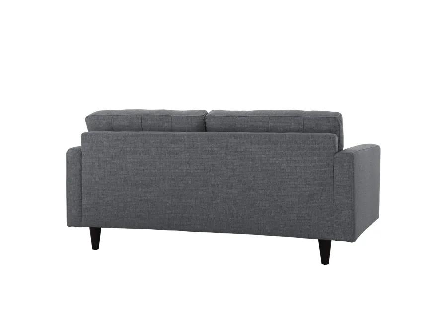 Empress Upholstered Fabric Loveseat