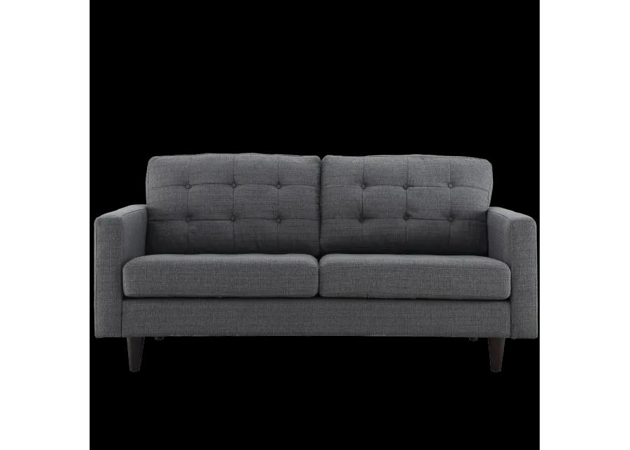 Empress Upholstered Fabric Loveseat