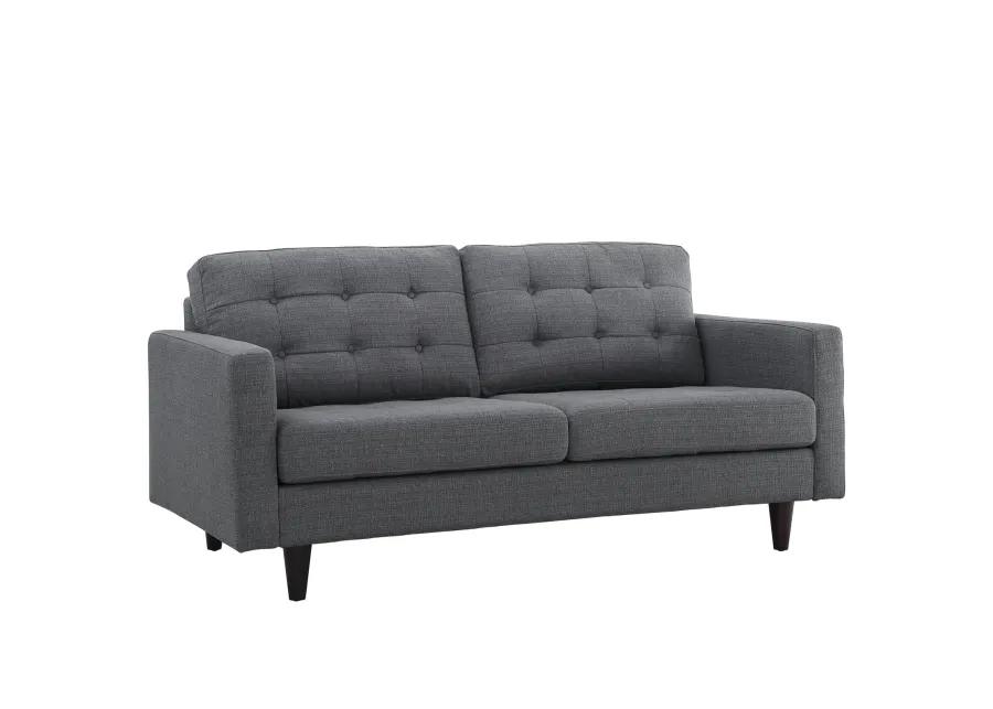 Empress Upholstered Fabric Loveseat