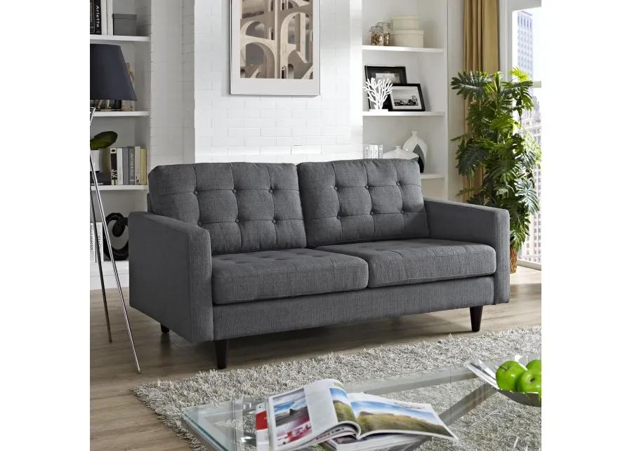 Empress Upholstered Fabric Loveseat