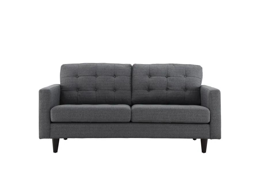 Empress Upholstered Fabric Loveseat