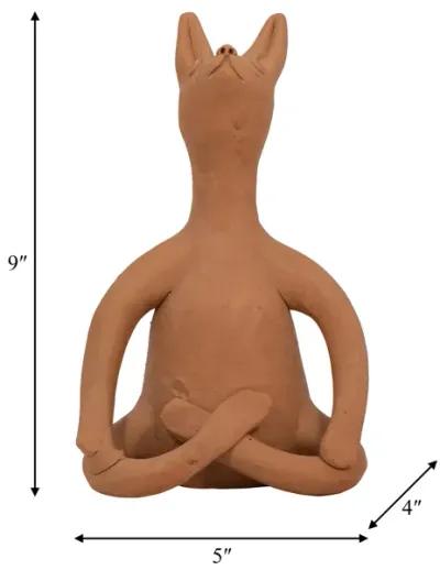 Terracotta, 9" Om Yoga Bunny, Natural