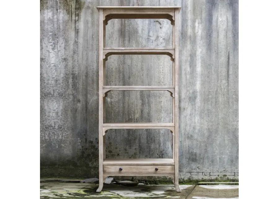 Bridgely Aged White Etagere