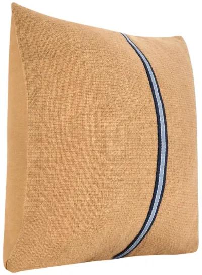 Edwin 22" Cotton Linen Blend Throw Pillow, Chestnut Brown