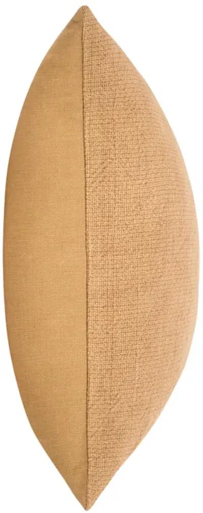 Edwin 22" Cotton Linen Blend Throw Pillow, Chestnut Brown