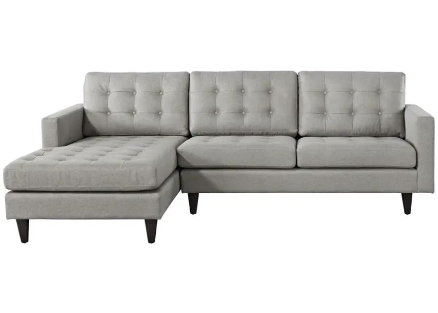 Empress Left-Facing Upholstered Fabric Sectional Sofa