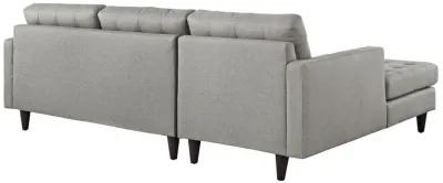 Empress Left-Facing Upholstered Fabric Sectional Sofa