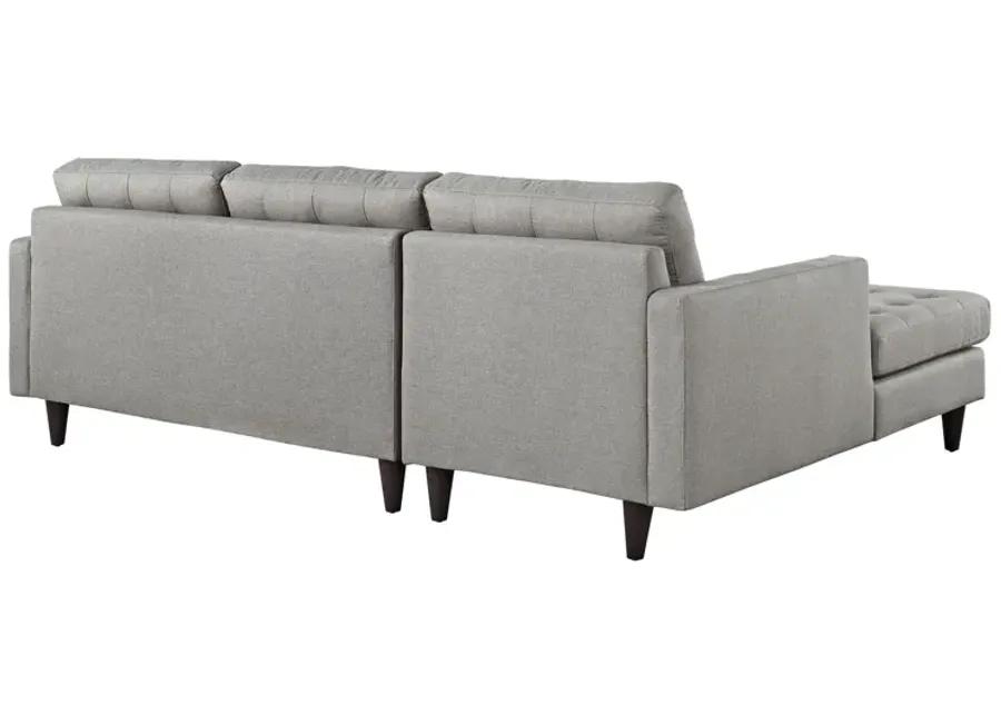 Empress Left-Facing Upholstered Fabric Sectional Sofa