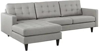 Empress Left-Facing Upholstered Fabric Sectional Sofa