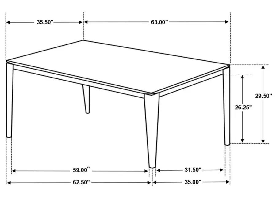 Stevie 5-piece Rectangular Dining Set Grey and Black