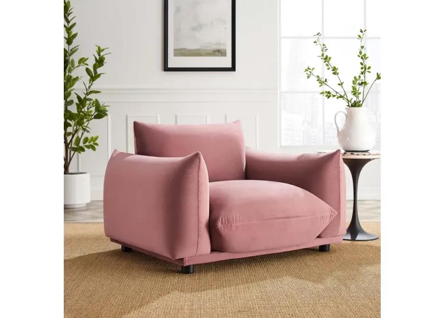 Copious Performance Velvet Armchair