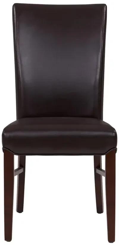 Milton Bonded Leather Dining Side Chair, Coffee Bean (Set of 2)