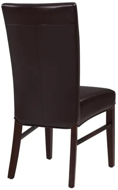 Milton Bonded Leather Dining Side Chair, Coffee Bean (Set of 2)