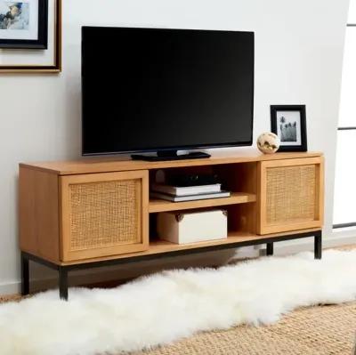 ZADIE 1 SHELF RATTAN MEDIA STAND