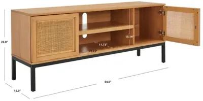 ZADIE 1 SHELF RATTAN MEDIA STAND