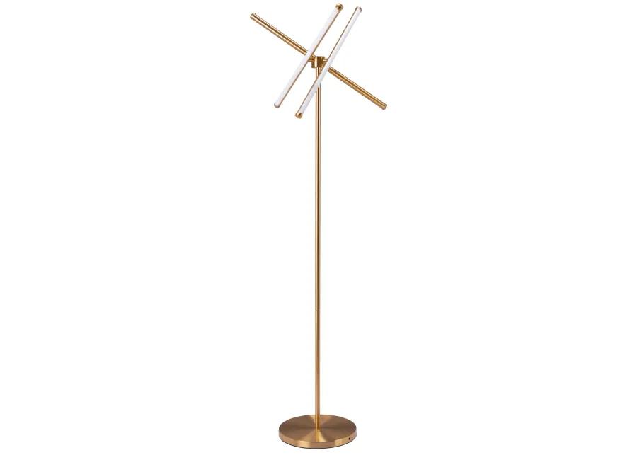 Garza Floor Lamp Brass