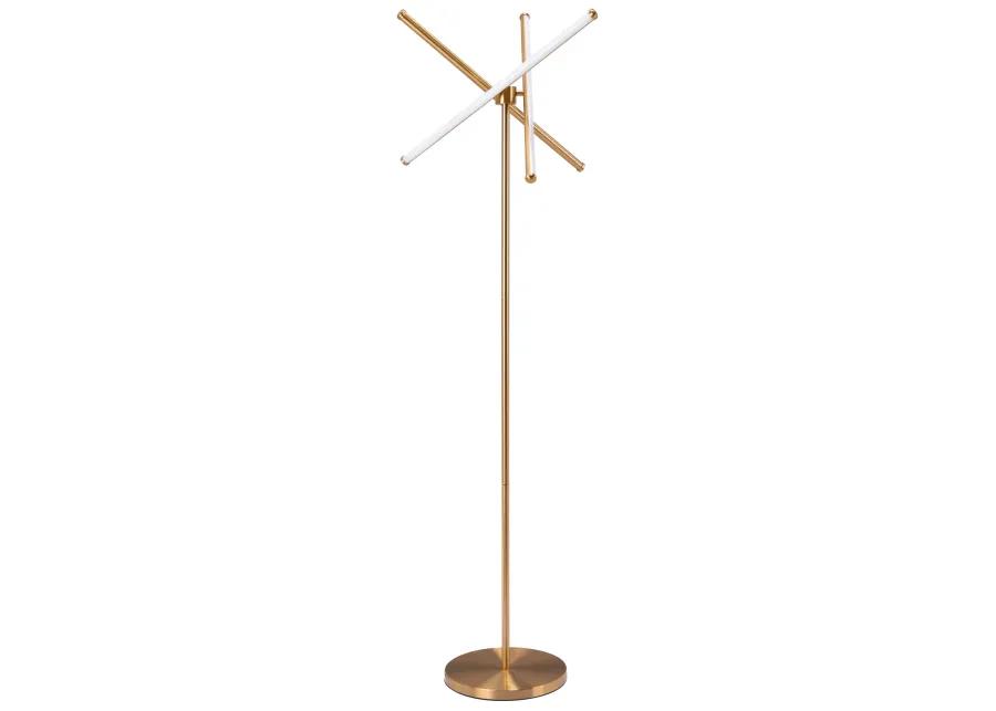 Garza Floor Lamp Brass