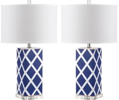 Garden 27-Inch H Lattice Table Lamp - Set of 2