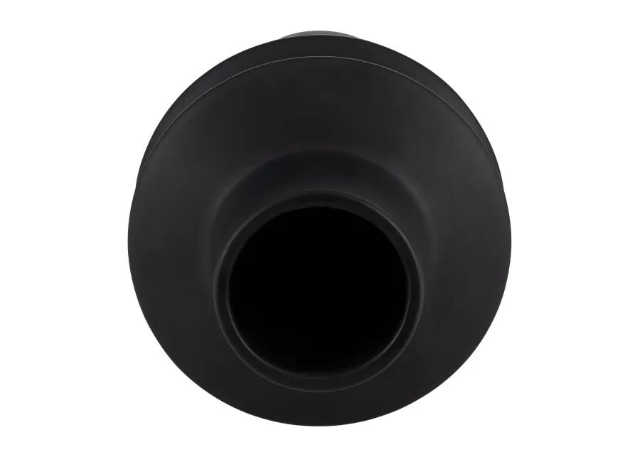 Cer, 11"h Modern Vase, Black