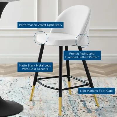 Cordial Performance Velvet Counter Stools - Set of 2