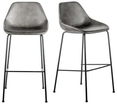 Corinna Bar Stool in Dark Gray - Set of 2