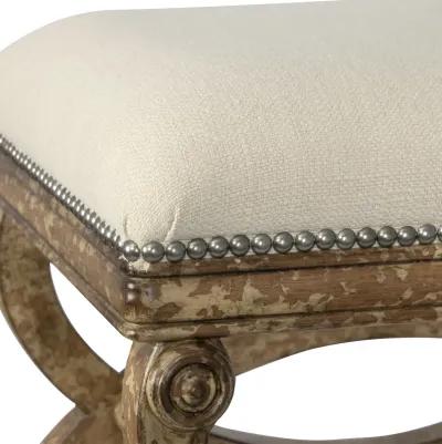 Karline Natural Linen Small Bench