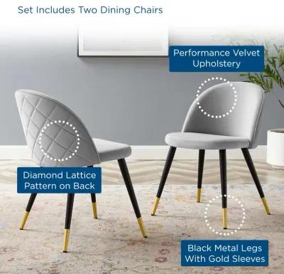 Cordial Performance Velvet Dining Chairs - Set of 2