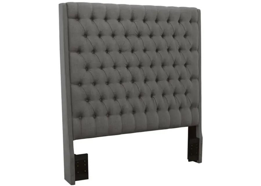 Snodland Tall Tufted Queen Bed Grey