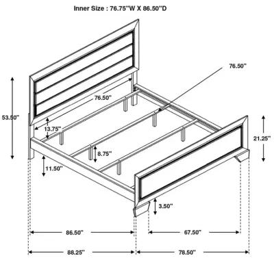 Kauffman California King Panel Bed Dark Cocoa