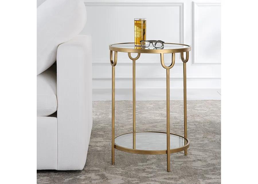 Antique Gold Finish End Tables