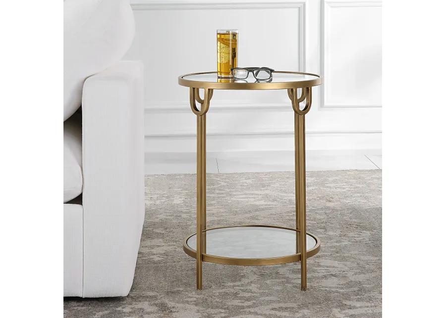 Antique Gold Finish End Tables