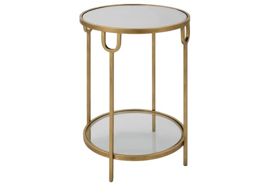 Antique Gold Finish End Tables