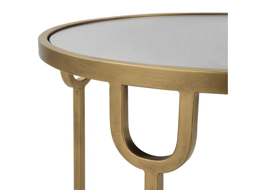 Antique Gold Finish End Tables