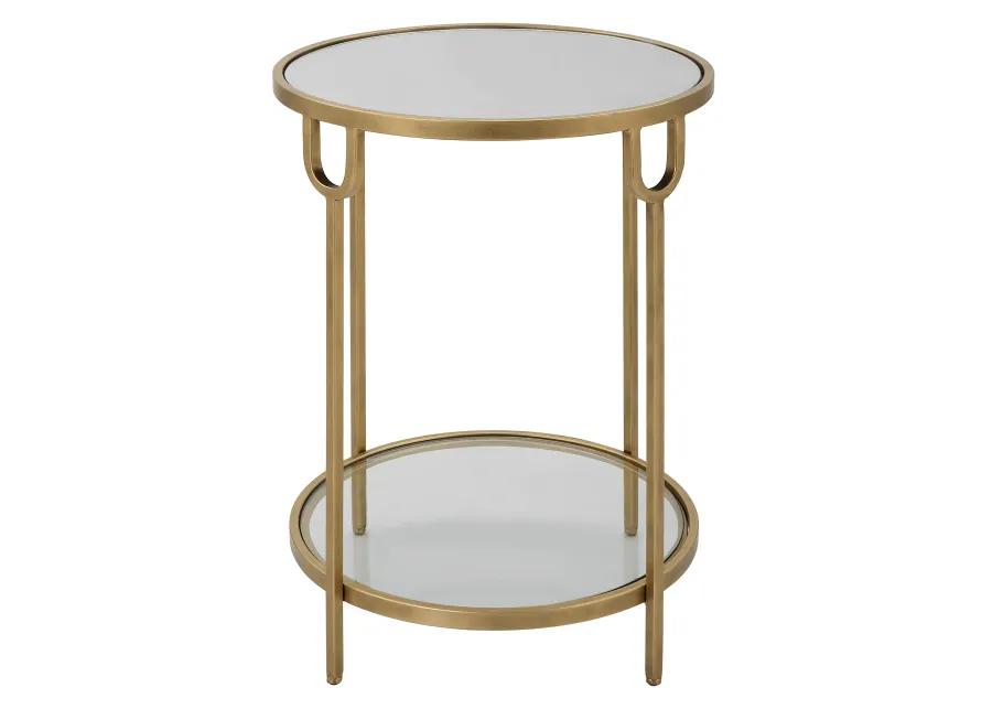 Antique Gold Finish End Tables