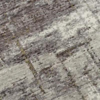 Anatolia Gray Abstract Recycled Polyester 5'2" x 7'9" Rectangle Rug