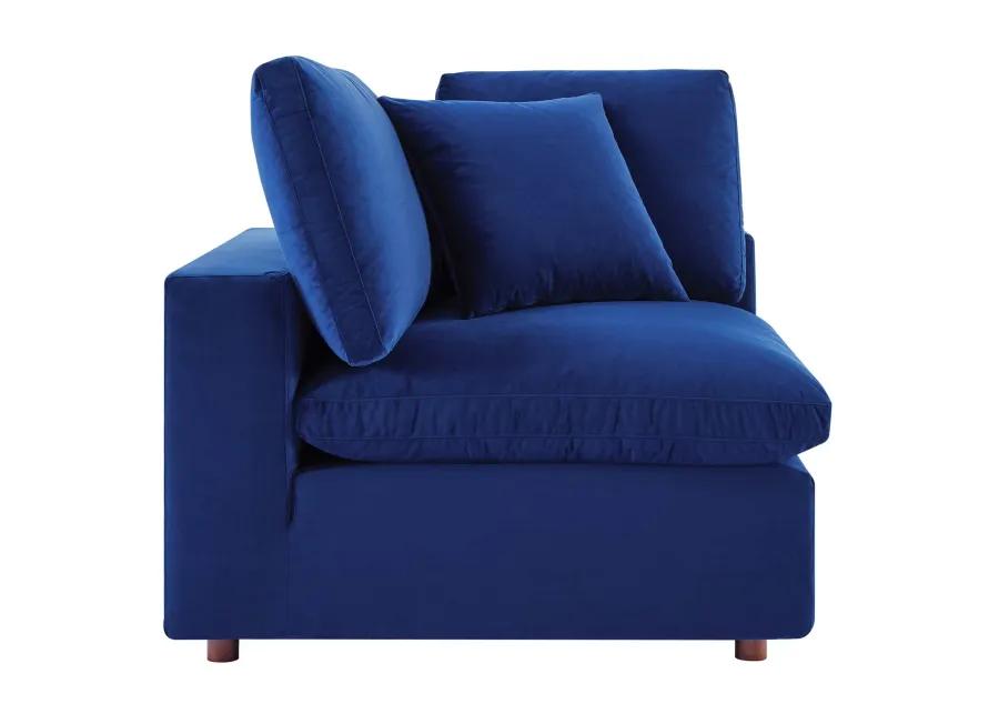 Commix Down Filled Overstuffed Performance Velvet Loveseat