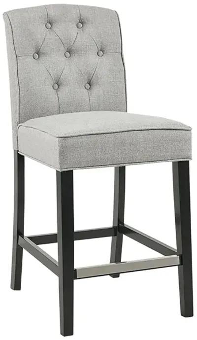 Madison Park Marian Light Grey Tufted Counter Stool