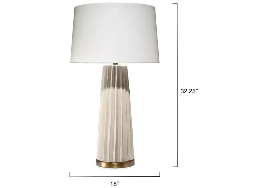 Pleated Ceramic Table Lamp