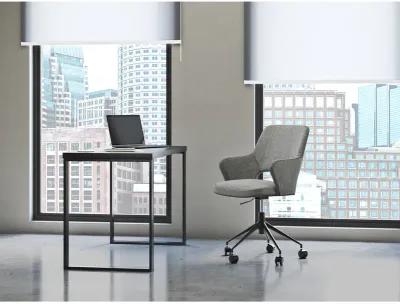 Dillon 48" Desk in Matte Anthracite with Matte Black Steel Base