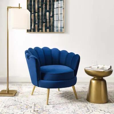 Admire Scalloped Edge Performance Velvet Accent Armchair