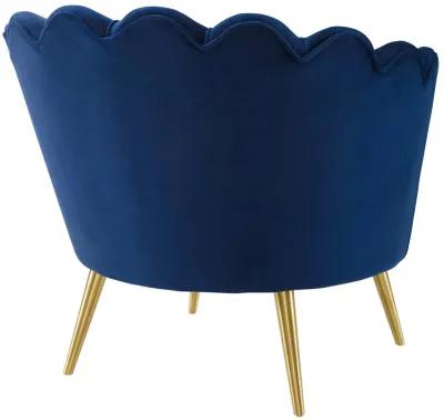 Admire Scalloped Edge Performance Velvet Accent Armchair