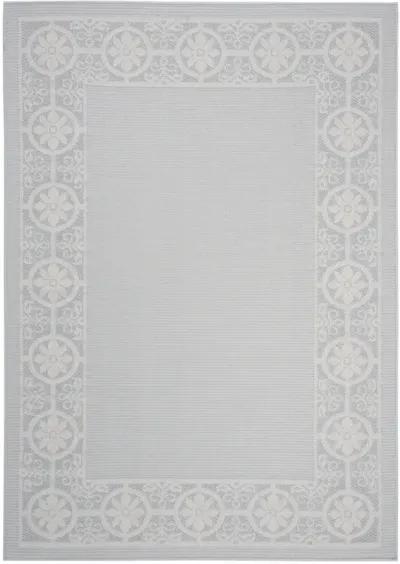 Safavieh BERMUDA 800 Collection BMU815M-4 Light Blue / Ivory 4' X 6'