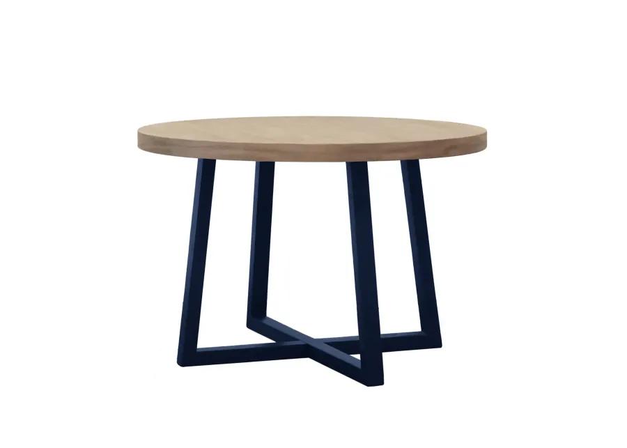 CH Wheat/Navy Reagan Round Dining Table